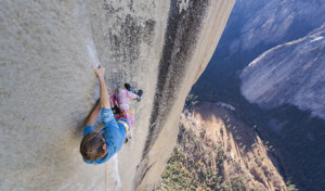 climber high on el capitan