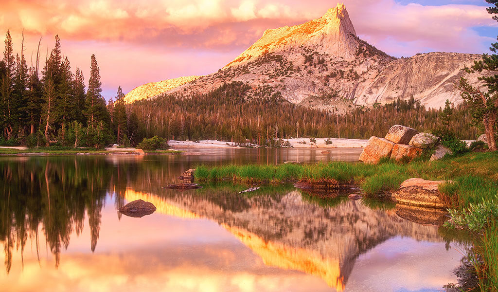 Sunset at Cathedral Lakes