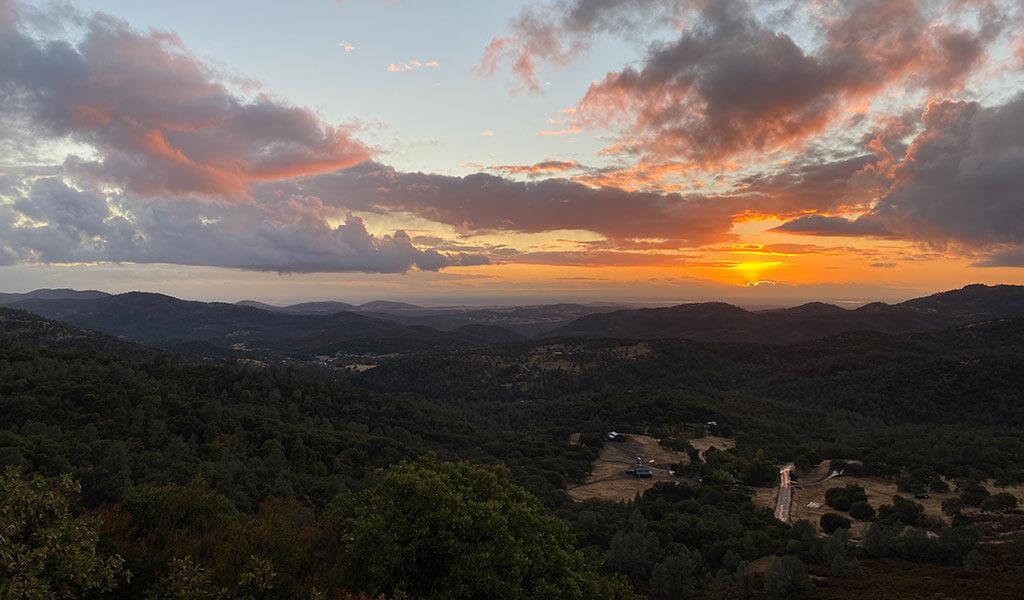 Sunset over Coulterville