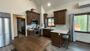 kitchen and dining area