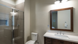 bathroom with walk in shower