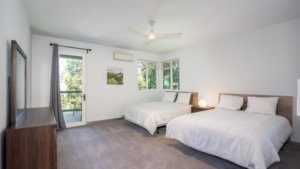 bedroom with two queen beds