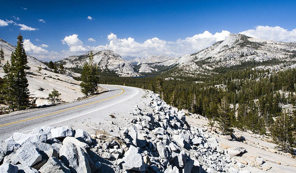 View of Tenaya Lake from Tioga Road