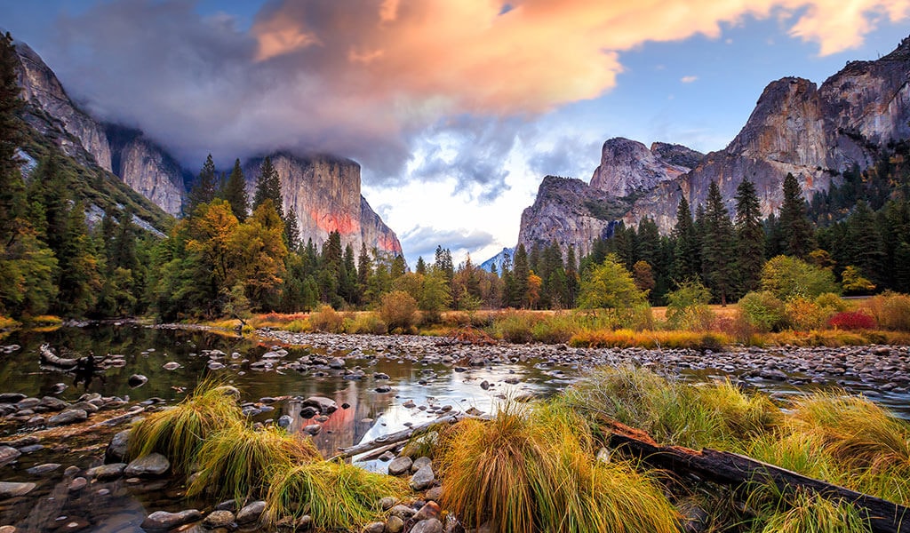 Sunset at Valley View in Yosemite