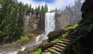 vernal fall on yosemite's mist trail hike