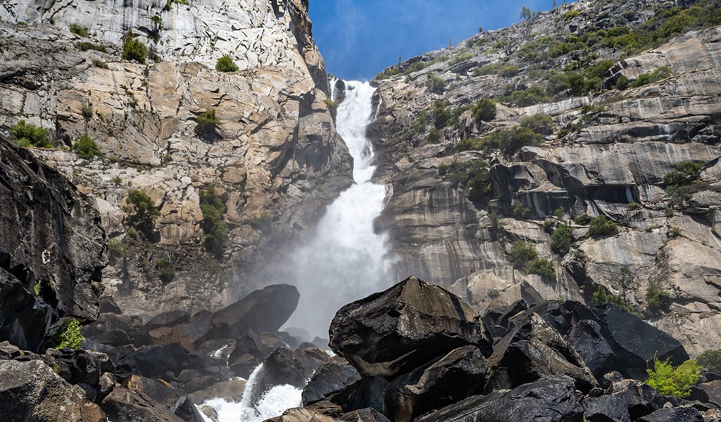 Wapama Fall From The Trail Around Hetch Hetchy Reservoir