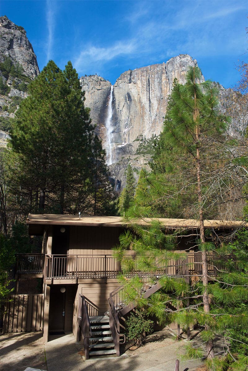 Yosemite Valley Lodge with Yosemite Falls