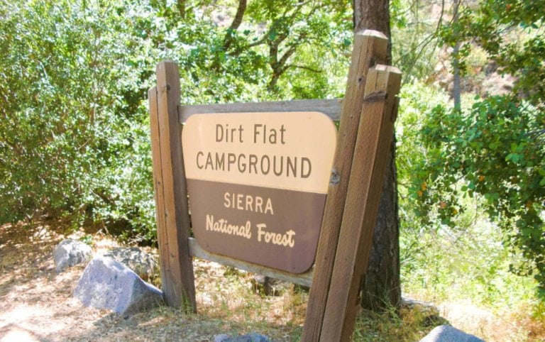 Sign for Dirt Flat Campground