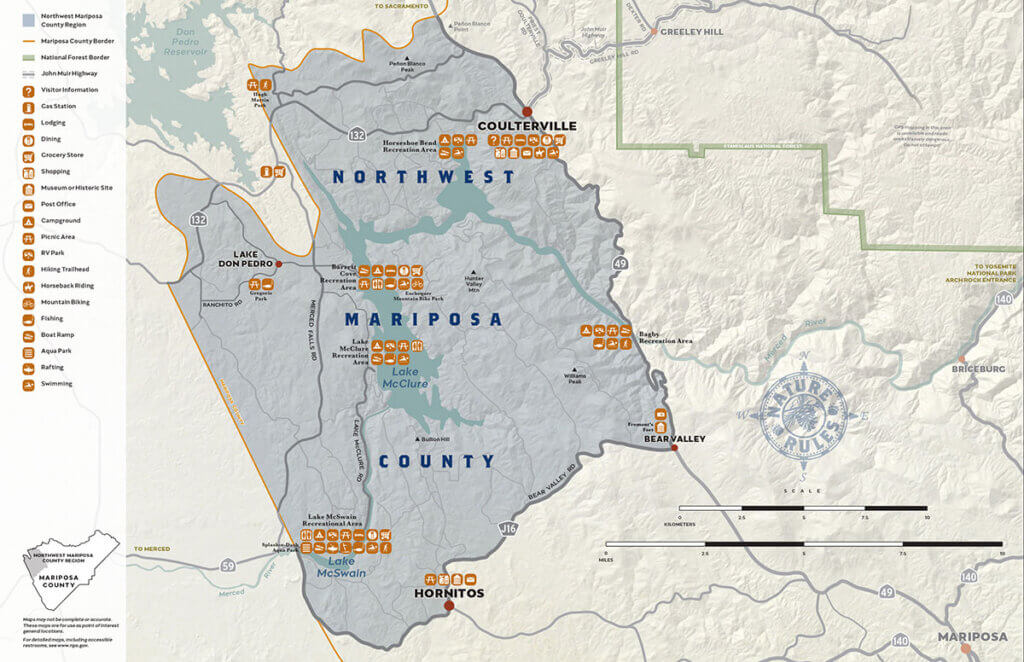 NW Mariposa County Map