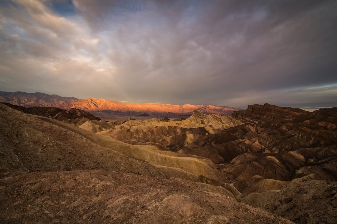 Death Valley National Park sunrise at Zabriskie Point