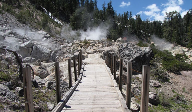 Boardwalk to Devils Kitchen in Lassen National Park