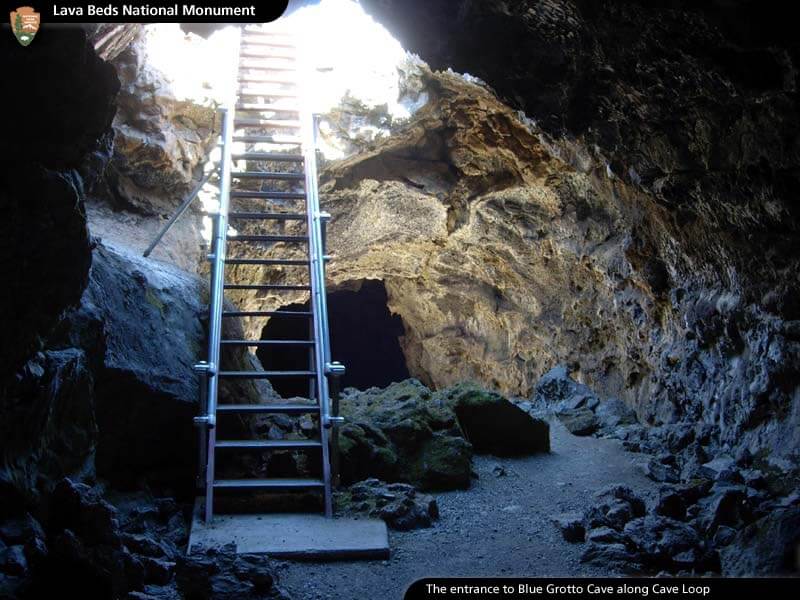Entrance to Blue Grotto at Lava Beds National Monument