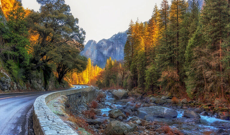 Highway 140 leading into Yosemite