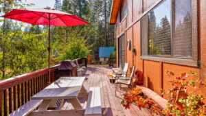 deck with outdoor seating and dining