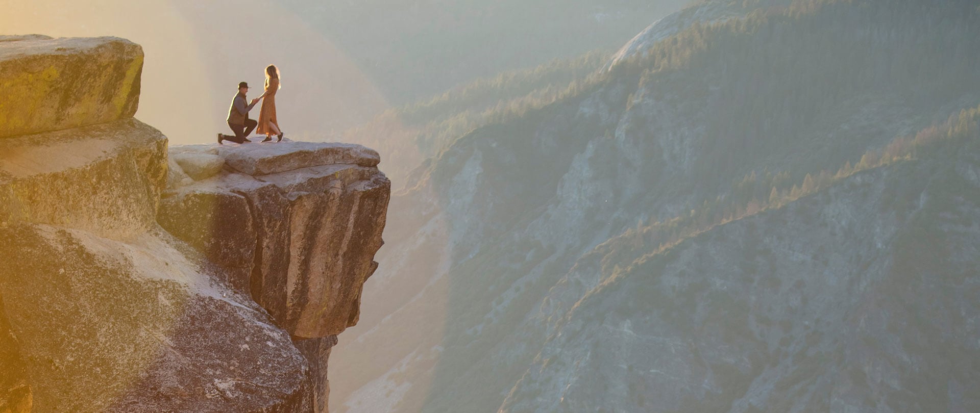 Wedding proposal at Taft Point