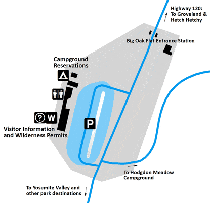 Big Oak Flat Information Station Map