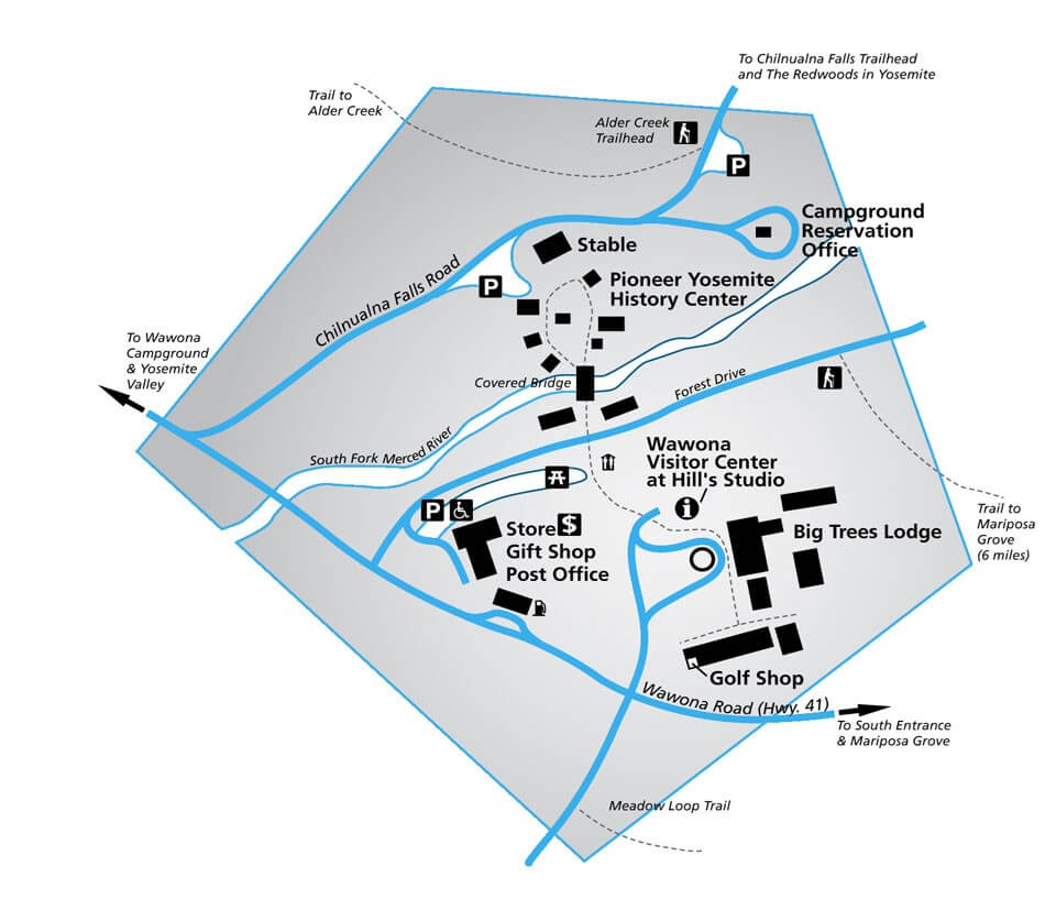 Wawona Visitor Center Map