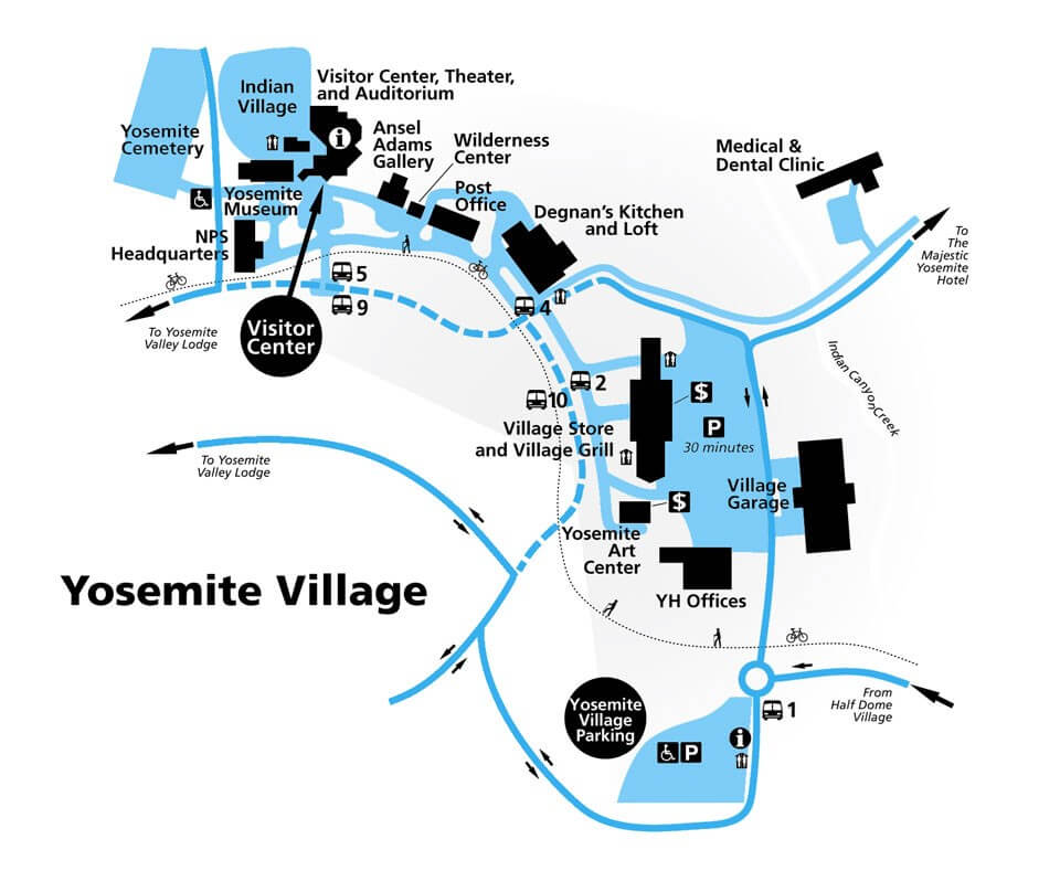 Yosemite Village Wilderness Center Map