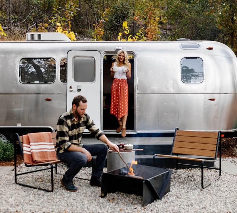 Couple staying at Autocamp Yosemite