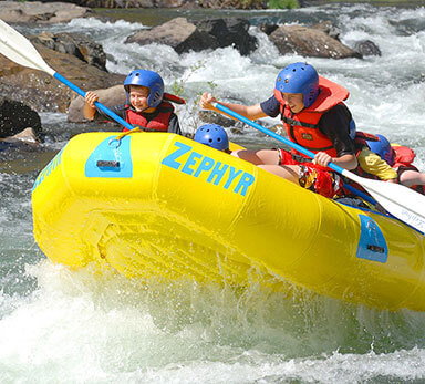 kids whitewater rafting