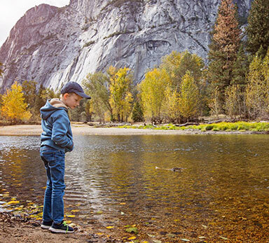 boy by river