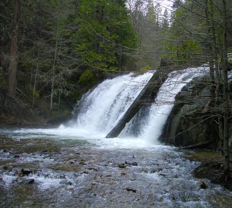Waterfall along Lewis Creek Trail