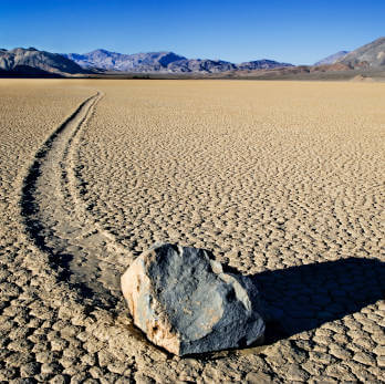 Mysterious moving rock at Death Valley's Racetrack