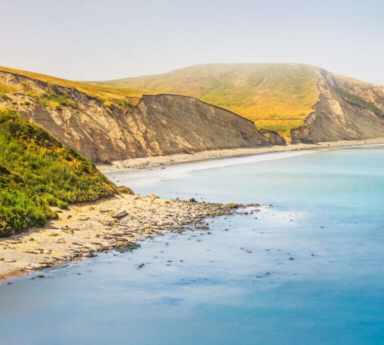 Long view of the coast at Point Reyes National Seashore