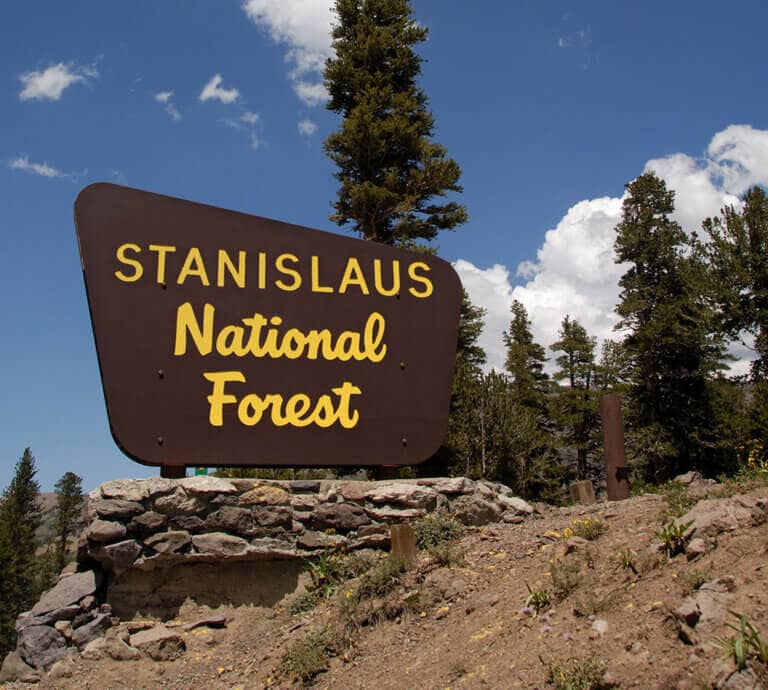 Sign for Stanislaus National Forest