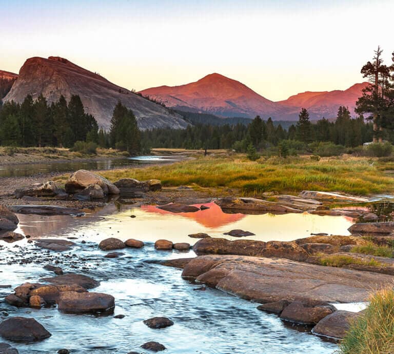 Tuolumne Meadows at sunset