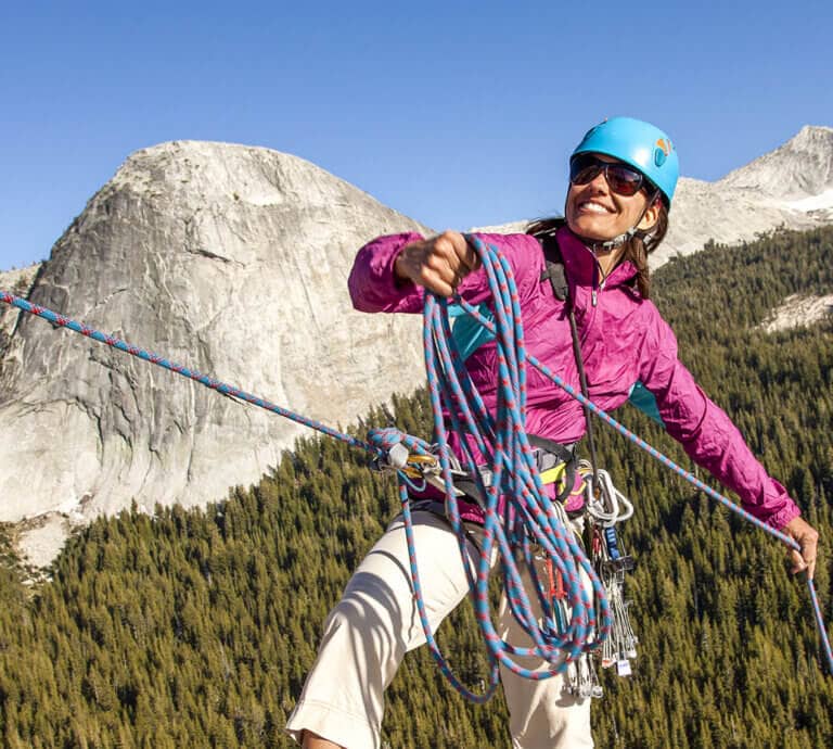 Rock climber in Tuolumne Meadows