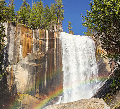 spring mistbows at vernal fall