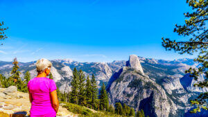 Woman at Glacier Point