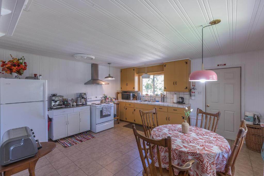 kitchen with wood cabinets