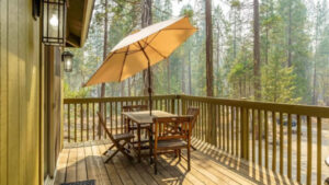 deck with outdoor seating