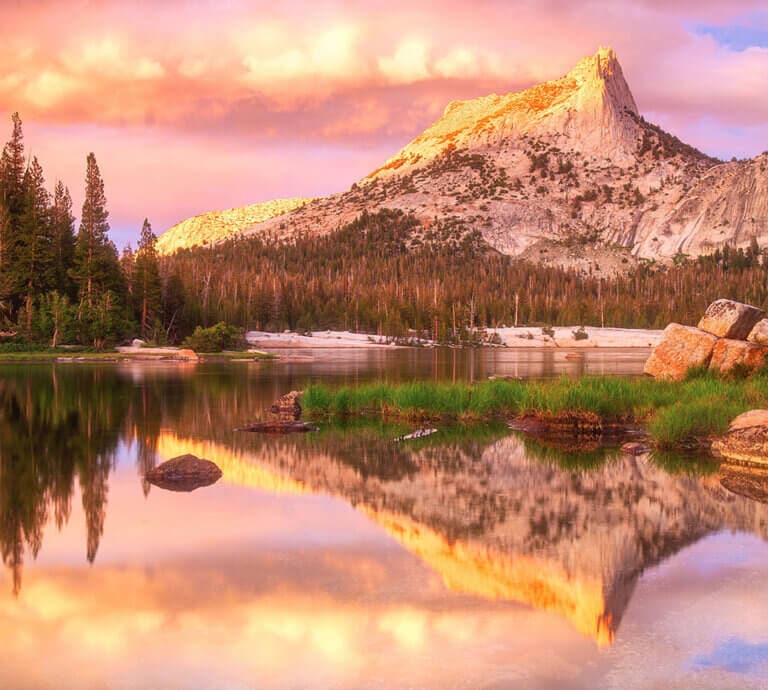 Sunset at Cathedral Lakes