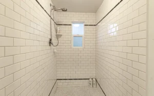 tiled shower room