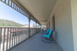 balcony overlooking downtown Mariposa