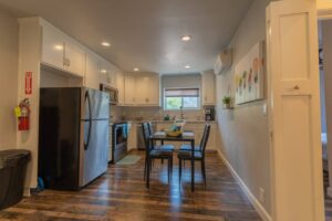 kitchen with dining table