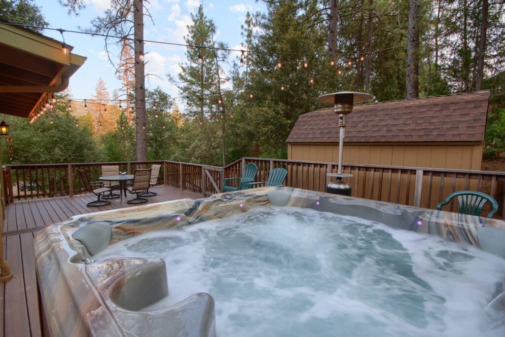 hot tub on deck