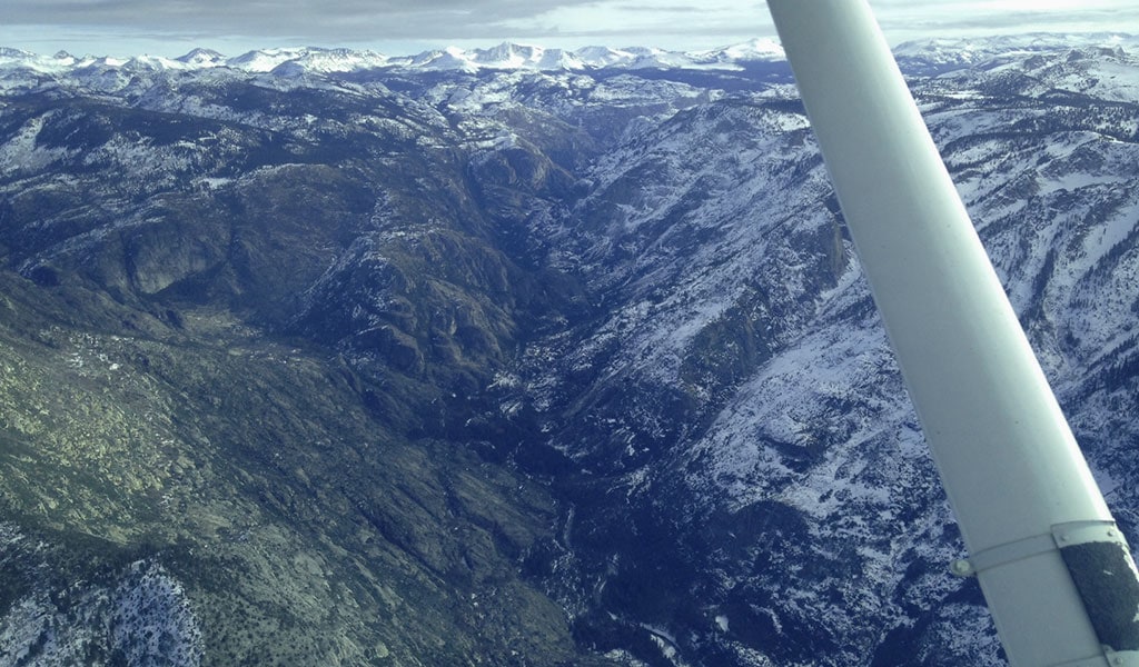 Flight seeing tours provide sweeping vistas of Yosemite, Mariposa and the Sierra Nevada.