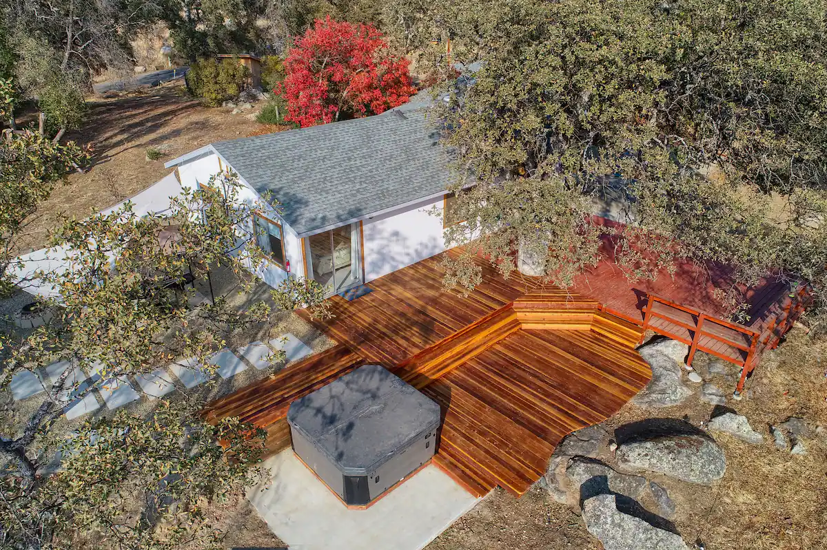 exterior elevated view of house