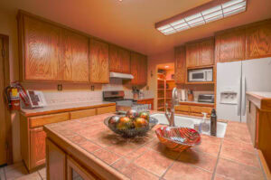 fully equipped kitchen with large island