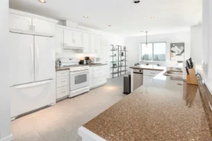 white kitchen with new appliances