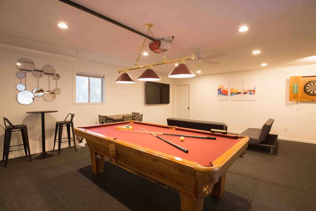 game room with pool table