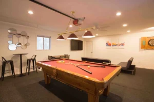 game room with pool table