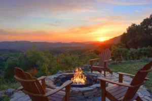 fire pit with seating