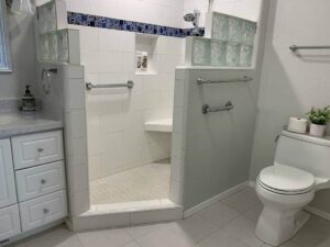 bathroom with walk in shower