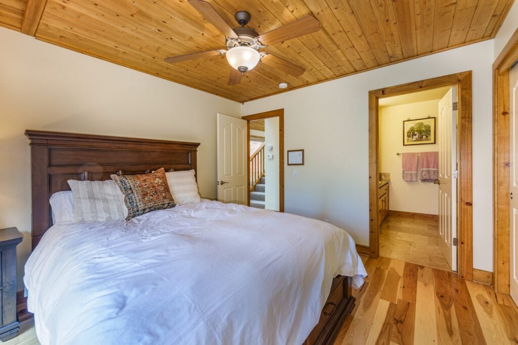 bedroom with connected bathroom