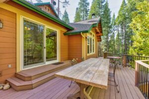 deck with outdoor seating